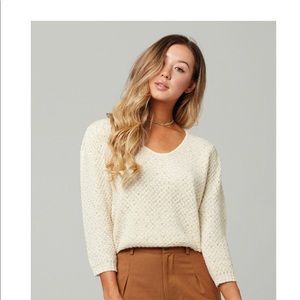 Knot Sisters cream Genie sweater NWT